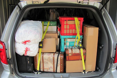 packed car